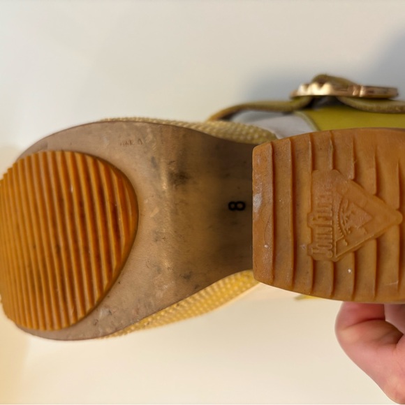 John Fluevog Yellow and White Heels - Picture 5 of 5